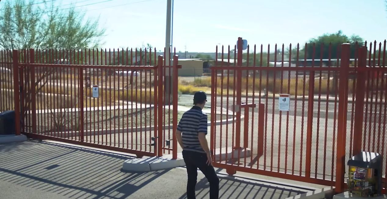 Technicians performing professional commercial gate repair services in Bradenton, FL.